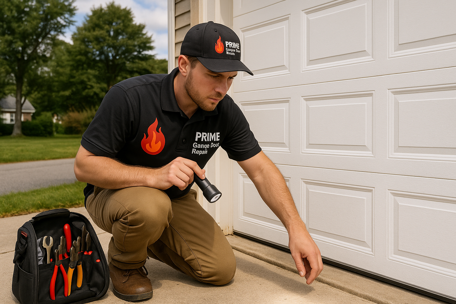 Garage door work in Linda